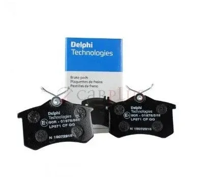 ARKA FREN BALATASI MEGANE II A3 GOLF PASSAT II,III,IV VENTO JETTA II OCTAVIA CORDOBA IBIZA TOLEDO P405 (I II) / (YUKSEKLIK: 52,9 MM, UZUNLUK: 87 MM, KALINLIK: 17 MM) (DELPHI LP571)