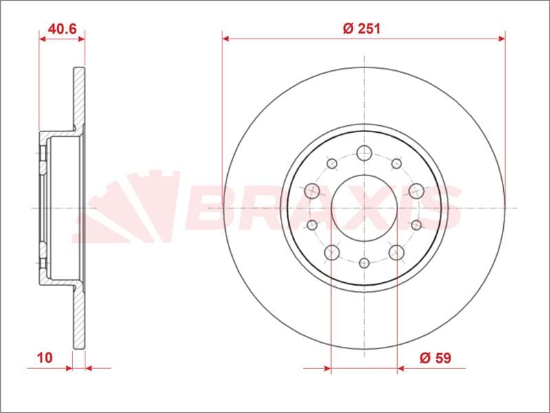 FREN DİSK ARKA FIAT 500L 0.9 1.3D 1.4 1.6D 12> EGEA 15>