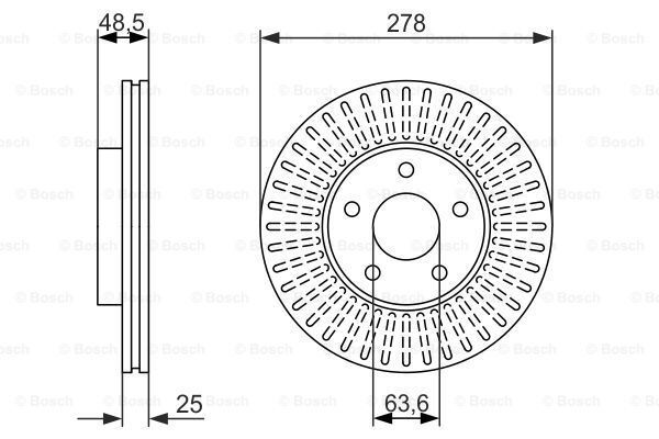 ON FREN AYNASI DISK FOCUS III 1,6ECO / 1,6TDCI FOCUS II 04 /> FOCUS II C MAX 03>07 C MAX 07 /> 1,6EC