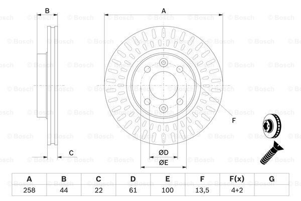 ON FREN AYNASI (DISKI) CLIO IV SYMBOL II LOGAN II MCV II SANDERO II 0,9 / 1,2 / 1,5DCI / 1,6 12> (4 BIJON 258MM)
