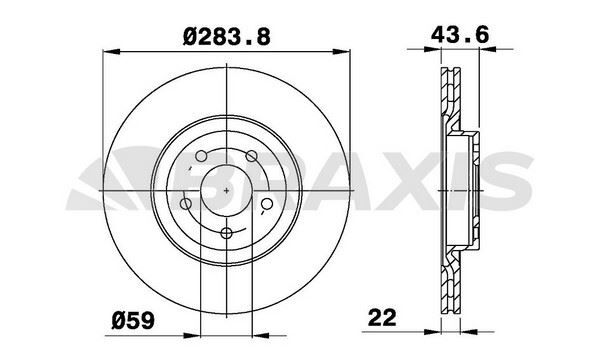ÖN FREN AYNASI ( DİSKİ ) DOBLO III EGEA 1,3 1,6 2,0 10> ALFA ROMEO 147 156 ( 5 BİJON 284 MM )