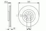 ON FREN AYNASI (DISKI) DOBLO III FIAT 500 COMBO 1,3D / 1,4 / 1,6D (305MM 5 BIJON)