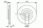 ON FREN AYNASI (DISKI) DOBLO III FIAT 500 COMBO 1,3D / 1,4 / 1,6D (305MM 5 BIJON)