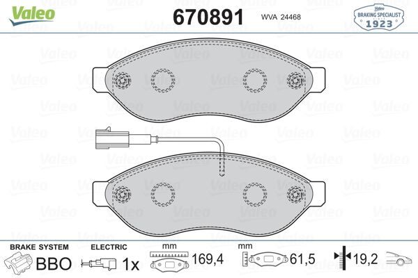 ÖN FREN BALATASI DUCATO III BOXER  II VALEO 670891